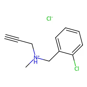 Benzenemethanamine, 2-chloro-N-methyl-N-2-propynyl-, hydrochloride structure