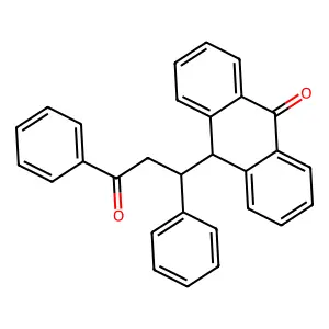 10-(3-oxo-1,3-diphenylpropyl)-10H-anthracen-9-one structure
