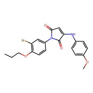 1-(3-bromo-4-propoxyphenyl)-3-[(4-methoxyphenyl)amino]-1H-pyrrole-2,5-dione structure