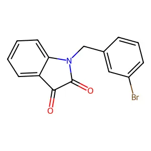 1-(3-bromobenzyl)-1H-indole-2,3-dione structure