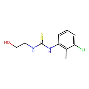 1-(3-chloro-2-methylphenyl)-3-(2-hydroxyethyl)thiourea structure