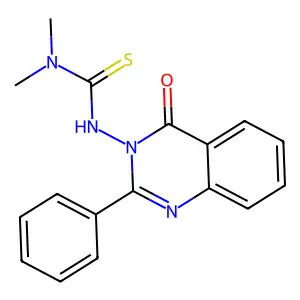 1,1-dimethyl-3-(4-oxo-2-phenylquinazolin-3-yl)thiourea structure