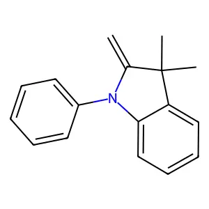 3,3-dimethyl-2-methylidene-1-phenylindole structure