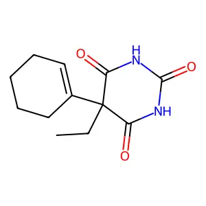 InChI=1/C12H16N2O3/c1-2-12(8-6-4-3-5-7-8)9(15)13-11(17)14-10(12)16/h6H,2-5,7H2,1H3,(H2,13,14,15,16,17 structure
