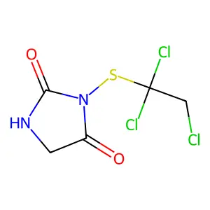 3-[(1,1,2-trichloroethyl)sulfanyl]imidazolidine-2,4-dione structure