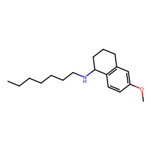 N-Heptyl-1,2,3,4-tetrahydro-6-methoxy-1-naphthalenamine structure
