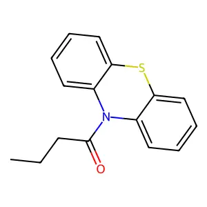 10H-Phenothiazine, 10-(1-oxobutyl)- structure