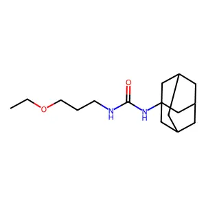 1-(1-adamantyl)-3-(3-ethoxypropyl)urea structure