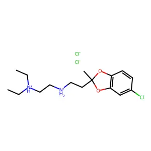 1,3-Benzodioxole, 5-chloro-2-(2-(2-(diethylamino)ethylamino)ethyl)-2-methyl-, dihydrochloride structure