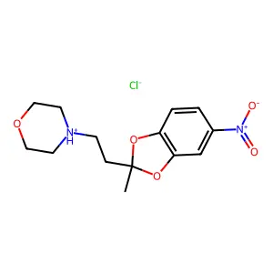 2-Methyl-2-(2-morpholinoethyl)-5-nitro-1,3-benzodioxole hydrochloride structure