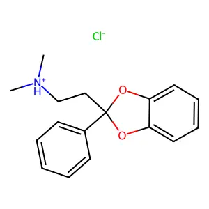 dimethyl-[2-(2-phenyl-1,3-benzodioxol-2-yl)ethyl]azanium chloride structure