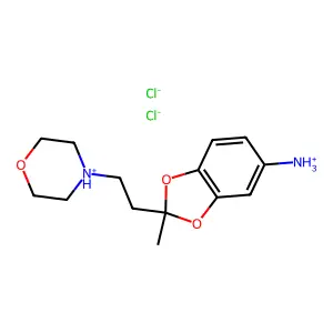 1,3-Benzodioxole, 5-amino-2-methyl-2-(2-morpholinoethyl)-, dihydrochloride, hemihydrate structure