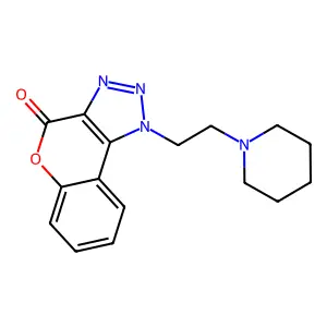 1-(2-piperidin-1-ylethyl)chromeno[3,4-d]triazol-4-one structure