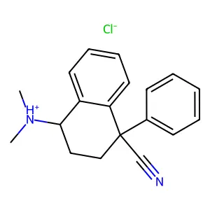 [(1R,4R)-4-cyano-4-phenyl-2,3-dihydro-1H-naphthalen-1-yl]-dimethylazanium chloride structure