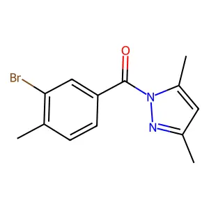 1-(3-bromo-4-methylbenzoyl)-3,5-dimethyl-1H-pyrazole structure