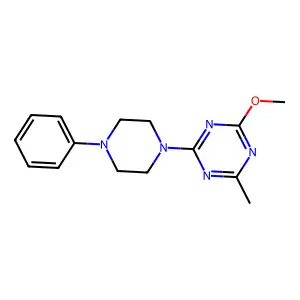1,3,5-Triazine, 2-methoxy-4-methyl-6-(4-phenyl-1-piperazinyl)- structure