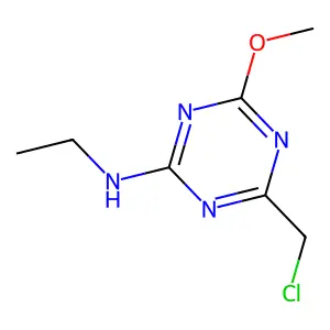 1,3,5-Triazin-2-amine, 4-(chloromethyl)-N-ethyl-6-methoxy- structure