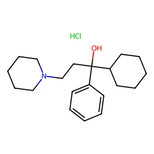 Trihexyphenidyl hydrochloride structure