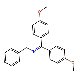 N-benzyl-1,1-bis(4-methoxyphenyl)methanimine structure