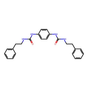 1-(2-phenylethyl)-3-[4-(2-phenylethylcarbamoylamino)phenyl]urea structure