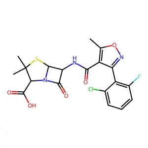 Flucloxacillin structure