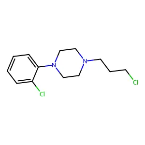 1-(2-chlorophenyl)-4-(3-chloropropyl)piperazine structure