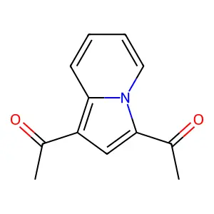 1-(1-acetylindolizin-3-yl)ethanone structure