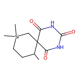 2, {4-Diaza-8-silaspiro[5.5]undecane-1,3,5-trione,} 8,8,11-trimethyl- structure
