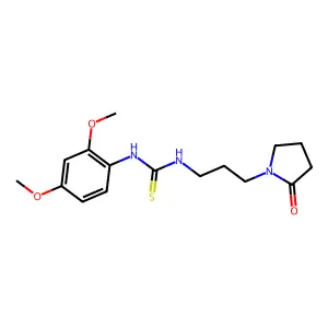 1-(2,4-dimethoxyphenyl)-3-[3-(2-oxopyrrolidin-1-yl)propyl]thiourea structure