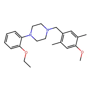 1-(2-ethoxyphenyl)-4-[(4-methoxy-2,5-dimethylphenyl)methyl]piperazine structure