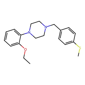 1-(2-ethoxyphenyl)-4-[(4-methylsulfanylphenyl)methyl]piperazine structure