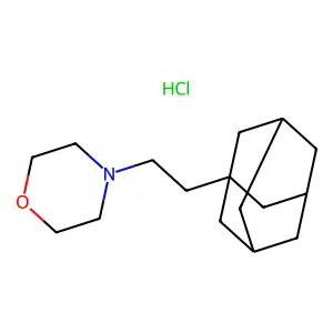 ADAMANTANE, 1-(2-MORPHOLINOETHYL)-, HYDROCHLORIDE structure