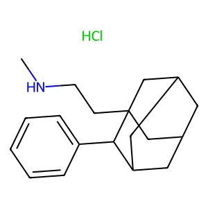 N-methyl-2-(2-phenyl-1-adamantyl)ethanaminehydrochloride structure