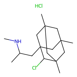 1-(2-chloro-3,5,7-trimethyl-1-adamantyl)-N-methylpropan-2-amine;hydrochloride structure