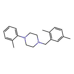 1-[(2,5-dimethylphenyl)methyl]-4-(2-methylphenyl)piperazine structure