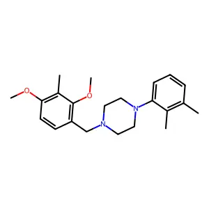 1-[(2,4-dimethoxy-3-methylphenyl)methyl]-4-(2,3-dimethylphenyl)piperazine structure