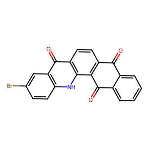 10-bromo-13H-naphtho[2,3-c]acridine-5,8,14-trione structure