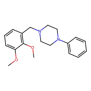 1-(2,3-dimethoxybenzyl)-4-phenylpiperazine structure