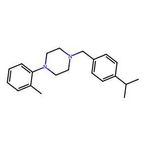 1-(2-methylphenyl)-4-[(4-propan-2-ylphenyl)methyl]piperazine structure