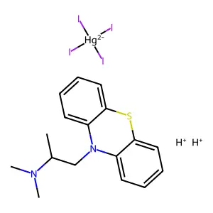 Promethazine tetraiodomercurate structure