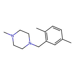 1-[(2,5-dimethylphenyl)methyl]-4-methylpiperazine structure