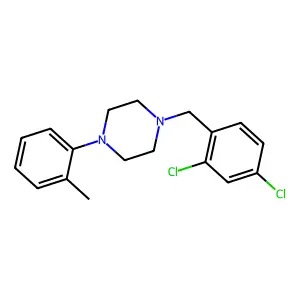 1-(2,4-dichlorobenzyl)-4-(2-methylphenyl)piperazine structure