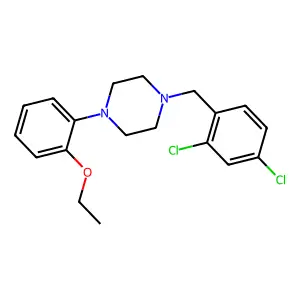 1-[(2,4-dichlorophenyl)methyl]-4-(2-ethoxyphenyl)piperazine structure