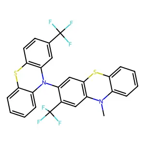 10-methyl-2-(trifluoromethyl)-3-[2-(trifluoromethyl)phenothiazin-10-yl]phenothiazine structure