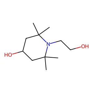 1-(2-hydroxyethyl)-2,2,6,6-tetramethylpiperidin-4-ol structure