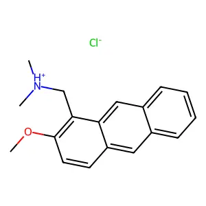 (2-methoxyanthracen-1-yl)methyl-dimethylazanium chloride structure