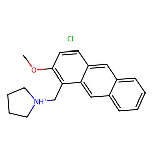 2-Methoxy-1-pyrrolidinylmethylanthracene hydrochloride structure
