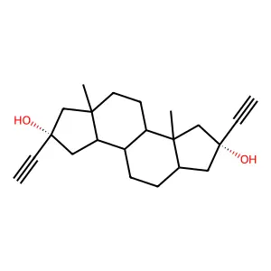 2,7-Diethynyl-3a,5a-dimethylhexadecahydrodicyclopenta[a,f]naphthalene-2,7-diol structure