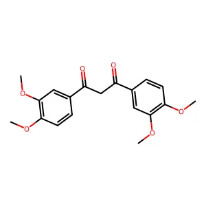 1,3-bis(3,4-dimethoxyphenyl)propane-1,3-dione structure