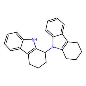 1-(1,2,3,4-tetrahydrocarbazol-9-yl)-2,3,4,9-tetrahydro-1H-carbazole structure